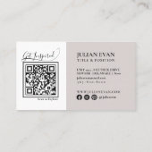 ホログラフィモダンックLuxe Script Beige名刺 名刺 (裏面)