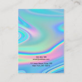 ホログラフィモダンックunicornスクリプトイヤリング表示 名刺 (裏面)