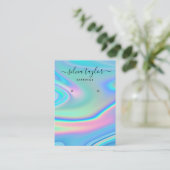 ホログラフィモダンックunicornスクリプトイヤリング表示 名刺 (スタンド正面)