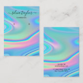 ホログラフィモダンックunicornスクリプトイヤリング表示 名刺 (正面/裏面)