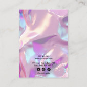 ホログラフィモダンックunicornスクリプトイヤリング表示 名刺 (裏面)