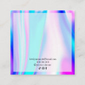 ホログラフィモダンックUnicornブレスレット スクエア名刺 (裏面)