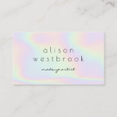 ホログラフィモダンーのメイクアップアーティストのパステル虹 名刺 (正面)