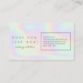 ホログラフィモダンーのメイクアーティストのグラデーション虹 名刺 (裏面)