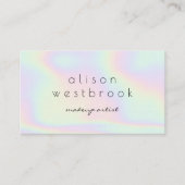 ホログラフィモダンーのメイクアーティストのグラデーション虹 名刺 (正面)