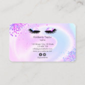 ホログラフィモダンーのメイクガーリーアップ虹色 名刺 (裏面)