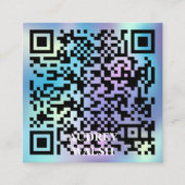 ホログラフィモダンーの単純な四角形ビジネス スクエア名刺 (正面)