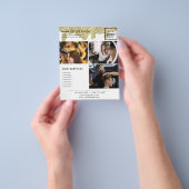 ホログラフィモダンー署名Glam金ゴールドグリッター チラシ (手)