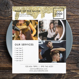 ホログラフィモダンー署名Glam金ゴールドグリッター チラシ