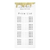 ホログラフィモダンー署名Glam金ゴールドグリッター ラックカード (正面)