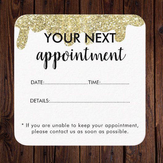 ホログラフィモダンー署名Glam金ゴールドグリッター 予約カード