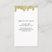 ホログラフィモダンー署名Glam金ゴールドグリッター 予約カード (裏面)