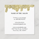 ホログラフィモダンー署名Glam金ゴールドグリッター 割引カード (裏面)