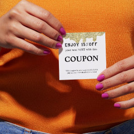 ホログラフィモダンー署名Glam金ゴールドグリッター 割引カード