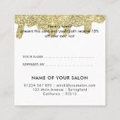 ホログラフィモダンー署名Glam金ゴールドグリッター 紹介カード (裏面)