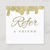 ホログラフィモダンー署名Glam金ゴールドグリッター 紹介カード (正面)