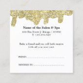 ホログラフィモダンー署名Glam金ゴールドグリッター 紹介カード (裏面)