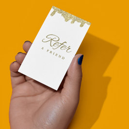 ホログラフィモダンー署名Glam金ゴールドグリッター 紹介カード