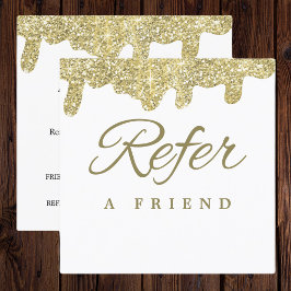 ホログラフィモダンー署名Glam金ゴールドグリッター 紹介カード