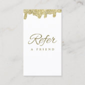 ホログラフィモダンー署名Glam金ゴールドグリッター 紹介カード (正面)