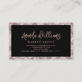 ホログラフィユニークックきらめきバラ金ゴールドグリッター唇 名刺 (裏面)