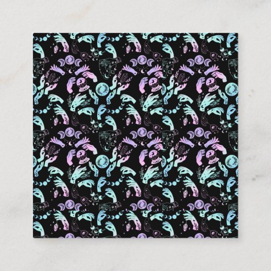 ホログラフィーの気の利いた雰囲気 スクエア名刺 (裏面)