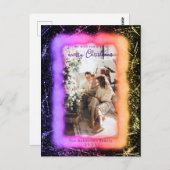 ホログラフィーグリッター額写真撮影メリークリスマス ポストカード (正面/裏面)