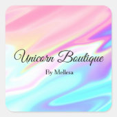 ホログラフィー ユニコーン スクエアシール (正面)