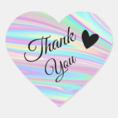 ホログラフィーUnicornシール ハートシール (正面)