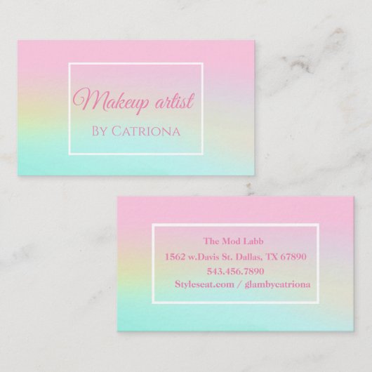 ホログラフィーUnicorn 名刺 (正面/裏面)