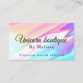 ホログラフィーUnicorn 名刺 (正面)