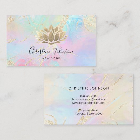 ホログラフィ効果の模擬フェイクフォイルス 名刺 (正面/裏面)