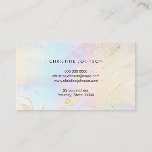 ホログラフィ効果の模擬フェイクフォイルス 名刺 (裏面)