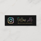 ホログラフィ後を追ックソーシャルメディアQRコード スキニー名刺 (正面)