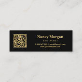 ホログラフィ後を追ックソーシャルメディアQRコード スキニー名刺 (裏面)