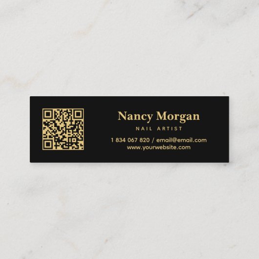 ホログラフィ後を追ックソーシャルメディアQRコード スキニー名刺 (裏面)