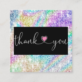 ホログラフィ感謝していックのスクリプトハート スクエア名刺