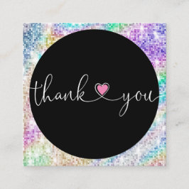 ホログラフィ感謝していックのスクリプトハート スクエア名刺