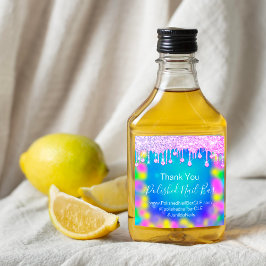 ホログラフィ感謝していードダイヤモンドドリップ爪、 ネイルホットピンクブルー スクエアシール