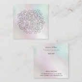 ホログラフィ気にックスキンバタフライ分散ロゴ スクエア名刺 (正面/裏面)