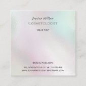 ホログラフィ気にックスキンバタフライ分散ロゴ スクエア名刺 (裏面)