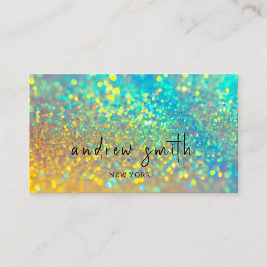 ホログラフィ輝くックOpal名刺 名刺 (正面)
