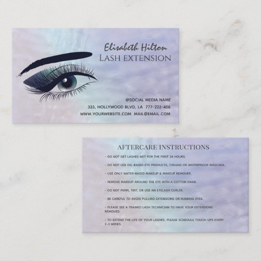 ホログラフィ魅力的ック真珠メイクアップ気にアイ 名刺 (正面/裏面)