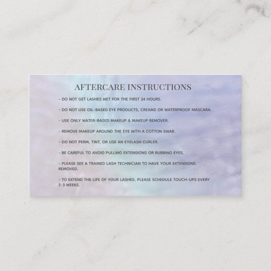 ホログラフィ魅力的ック真珠メイクアップ気にアイ 名刺 (裏面)