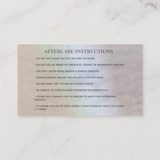 ホログラフィ魅力的ック真珠メイクアップ気にアイ 名刺 (裏面)