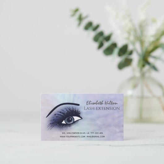 ホログラフィ魅力的ック真珠メイクアップ気にアイ 名刺 (スタンド正面)