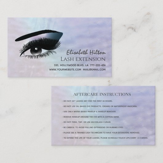 ホログラフィ魅力的ック真珠メイクアップ気にアイ 名刺 (正面/裏面)