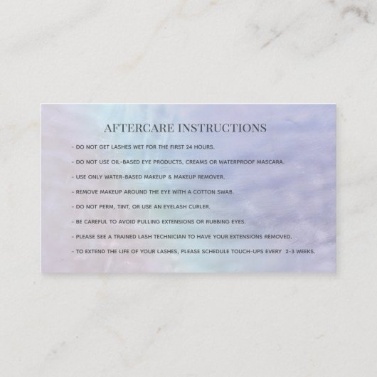 ホログラフィ魅力的ック真珠メイクアップ気にアイ 名刺 (裏面)