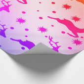 ホログラフエレガントィック·クリスマス·トナカイ ラッピングペーパー (角)