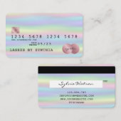 ホログラフクレジットカードスタイルホログラフィックフォイル 名刺 (正面/裏面)